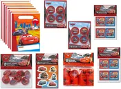 Cars Party Supplies Favor Bundle Pack includes Loot Bags, Yo Yos, Slide Puzzles, Stickers, Spin Tops, Springs (Bundle for 8)