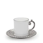 Aegean Espresso Cup + Saucer - Platinum