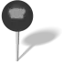 3/4 Inch Black Petite Pins - 100 ct