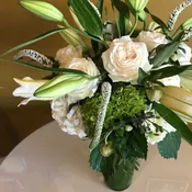 Roses, lilies, hydrengia, veronica