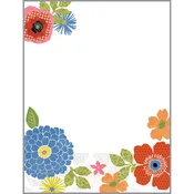 Desk Note Refill - Patterned Flowers