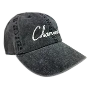 Black Cursive Chamonix Stonewashed Denim Hat