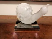 “Escargot” Sculpture in Marble by Madeleine Heumann (1933-2018)