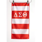 DST Red and White Microfiber Stripe Hand Towel