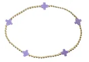 enewton | egirl Signature Cross Small Bracelet - 2mm {Purple}