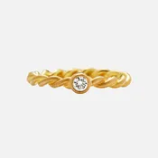 Ashley Grand Twist Diamond Ring in 20K Peach Gold