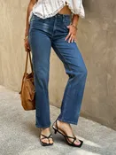 90's Straight Leg Jeans in Dark Denim