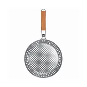 Grill Zone, Round Skillet, Brushed Silver