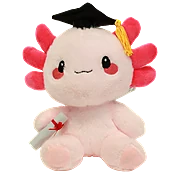Axolotl Graduation Plushie Stuffed Animal
