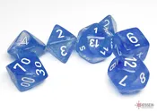 Chessex: Borealis –  Polyhedral Sky Blue/white Luminary™ 7-Die Set (CHX27586)
