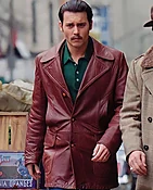 Johnny Depp Donnie Brasco Maroon Leather Blazer Jacket
