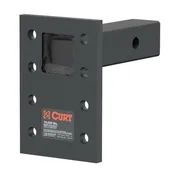CURT 48323 Pintle Mount Plate, Adjustable, Steel, Carbide Powder-Coated, Black