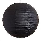 Black Round Paper Lantern (Wire Frame)