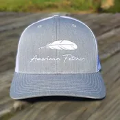 American Fetcher Feather Trucker Hat Heather Grey/White