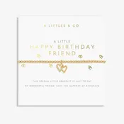 A Little Happy Birthday Friend Bracelet - Gold