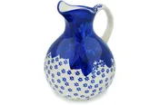 Polish Pottery 10 Cup Pitcher Divine Cobalt UNIKAT