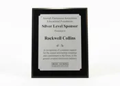 Black Matte Finish Plaque