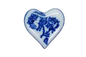 English Victoria Ironstone Staffordshire Royal Coat of Arms Heart Trinket Box