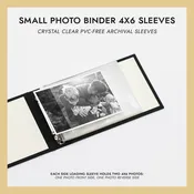 4x6 Small Photo Binder Refill Sleeves | Set Of 10 | for 4x6 Photos