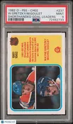 1982 O-Pee-Chee W. Gretzky M. Goulet #237 Shorthanded Goal Leaders PSA 9