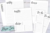 Big Happy Planner Notes To-Do List 5-Page Printable