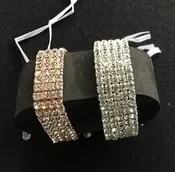 Add a Thick Rhinestone Bracelet To Corsage