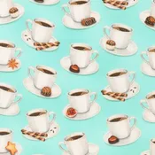 Sweet Tooth | Coffee – Mint | Cotton Quilting Fabric