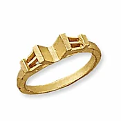 RS-126: DOUBLE TAPERED BAGUETTE RING 2 SIDE STONES
