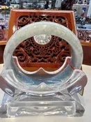 Real Jade Bangle #613, Size: 60mm