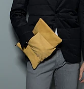 Beige Case with Gold Zipper