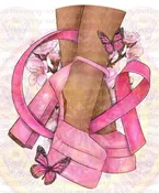 Platform Chunky Heels Pink Breast Cancer