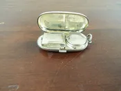 Antique Edwardian English Sterling Silver Stamp Sovereign Case 1904 EJ Houlston