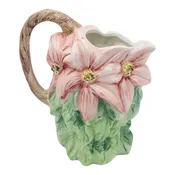 1960s Vintage Italian Ceramic Floral Pitcher — Heirloom House Antiques