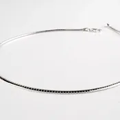16" Sterling Silver Omega Choker Chain