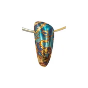 Gold Painted Iridescent Pendant
