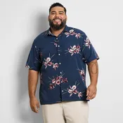 Big & Tall Weekend Printed Short Sleeve Camp Shirt