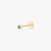 14K Emerald Bezel Flatback