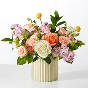 French Market Bouquet with Ivory Vase