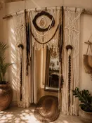 Handmade Bohemian Macramé Wall Hanging 72"Wx88"H | Elegant Home Decor — ben & giules