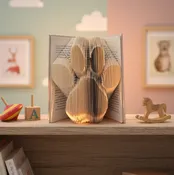 3D Folded Book Art Paw Print