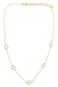14 In Neck Clover Shell- White Gold