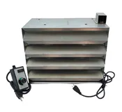 100k Top Port Hydronic hanging heater,  NO WIRING NEEDED! Comes with Rheostat!