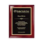 Piano Finish Rosewood Step Edge Plaque