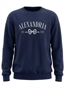 Alexandria Embroidered Bow Sweatshirt - Navy