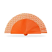 ABANICO NARANJA CORAZONES