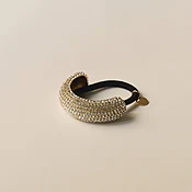 Party Pony! Pave Cuff Ponytail Hair Tie in Gold