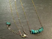 14" - 15" Turquoise, Gold Filled Necklace