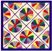 1.75″ Ceramic Tile Magnet – Dresden Plate