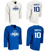 Champro Hockey Jersey - White and Royal w/ Name and Number