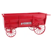 1/12 Red McCormick Flare Side Wagon with Steel Spoked Wheels by the Franklin Mint - LOOSE